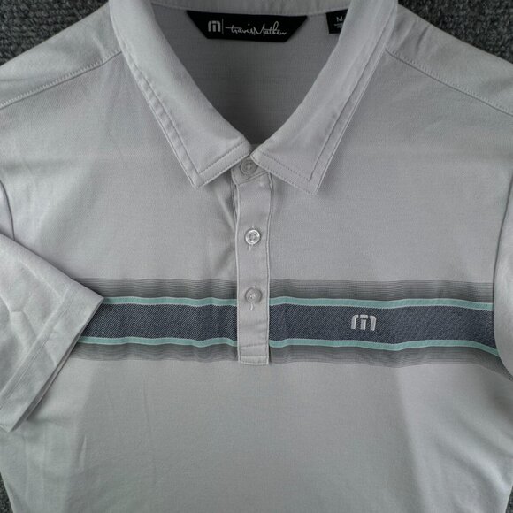 Travis Mathew Short Sleeve Golf Polo Shirt Men White Medium Cotton Polyester - Picture 1 of 15